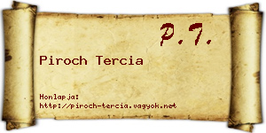 Piroch Tercia névjegykártya